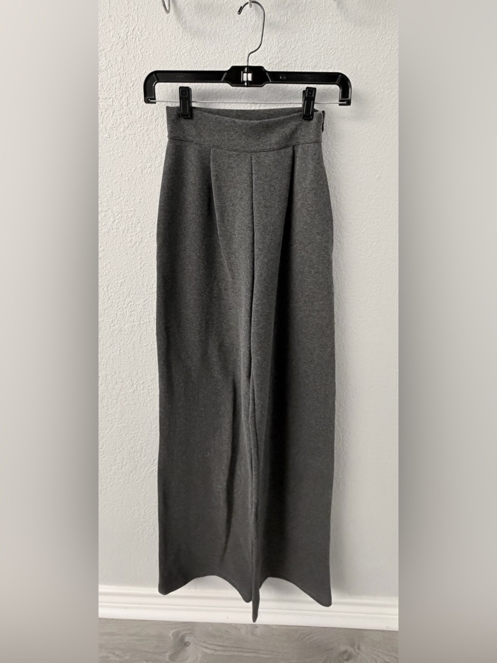 Trendyol Charcoal Gray Wide Leg Trousers Size XS